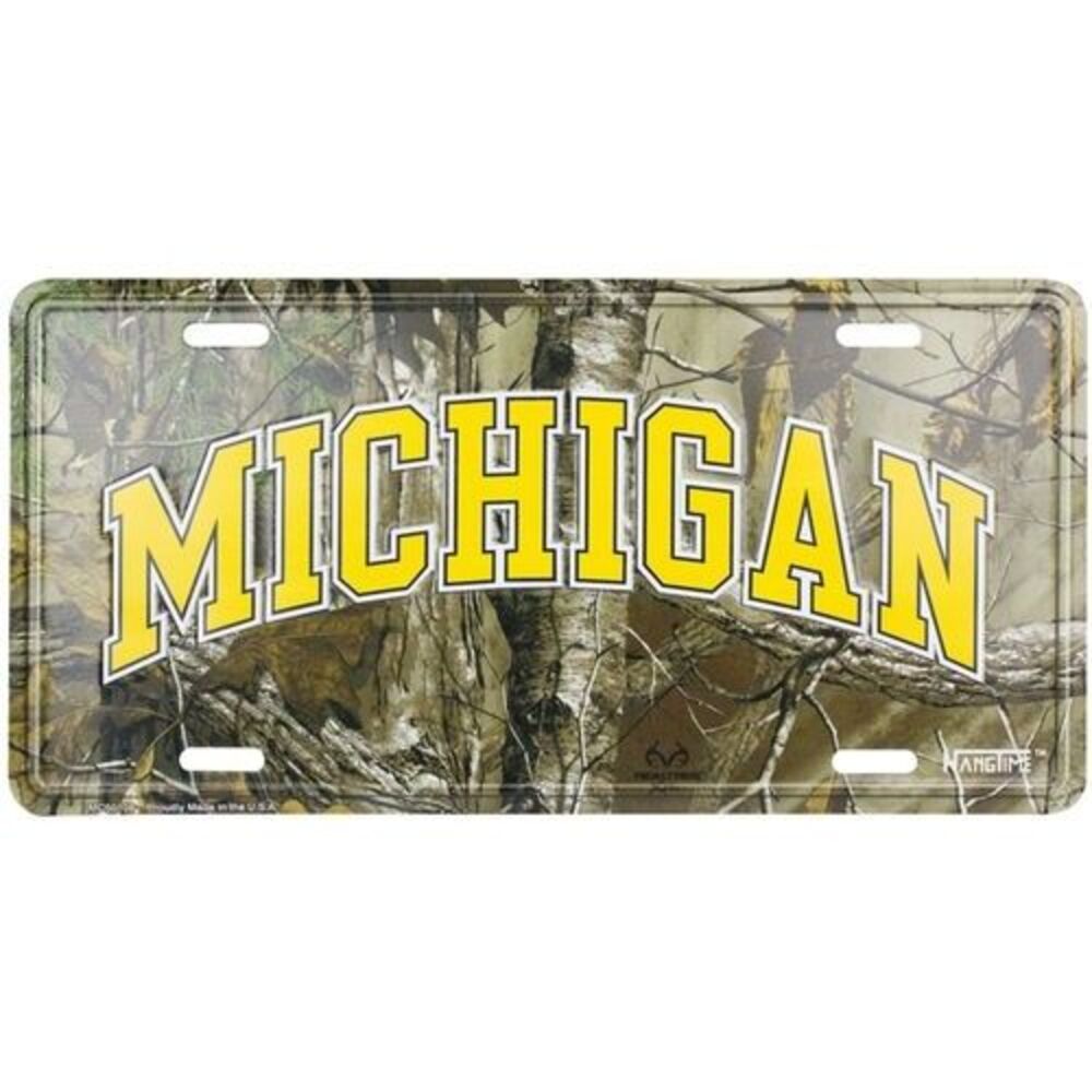 Michigan Wolverines NCAA Camo License Plate